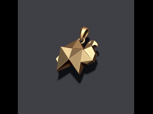 Low poly ship camel lion parrot bat dove bull pendants pack 3d print model 3D 프린트 모델