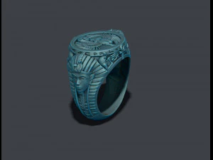 Egyptian pharaoh queen ring 3D Print Model