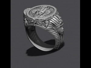 Egyptian pharaoh queen ring 3D Print Model