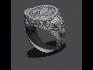 Egyptian pharaoh queen ring 3D Print Model