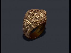 Egyptian pharaoh queen ring 3D Print Model