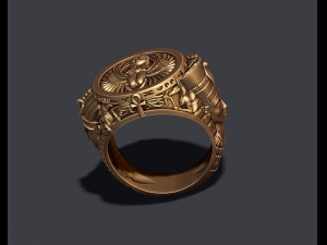Egyptian pharaoh queen ring 3D Print Model