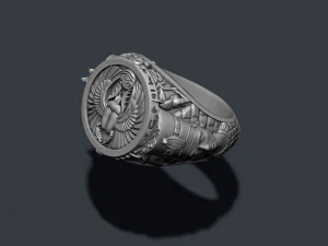 Egyptian pharaoh queen ring 3D Print Model