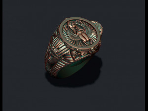 Egyptian pharaoh queen ring 3D Print Model