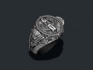 Egyptian pharaoh queen ring 3D Print Model