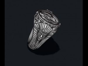 Egyptian pharaoh queen ring 3D Print Model