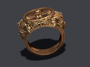Egyptian pharaoh ring 3D Baskı Modeli