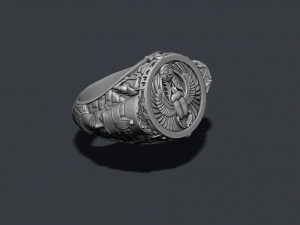 Egyptian nefertiti ring 3D Принт Модель