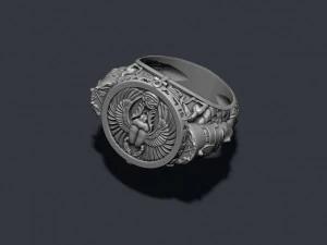 Egyptian nefertiti ring 3D Print Model