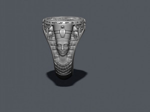 Egyptian nefertiti ring 3D Принт Модель