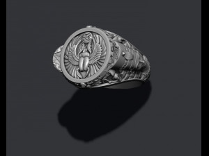 Egyptian nefertiti ring 3D Принт Модель