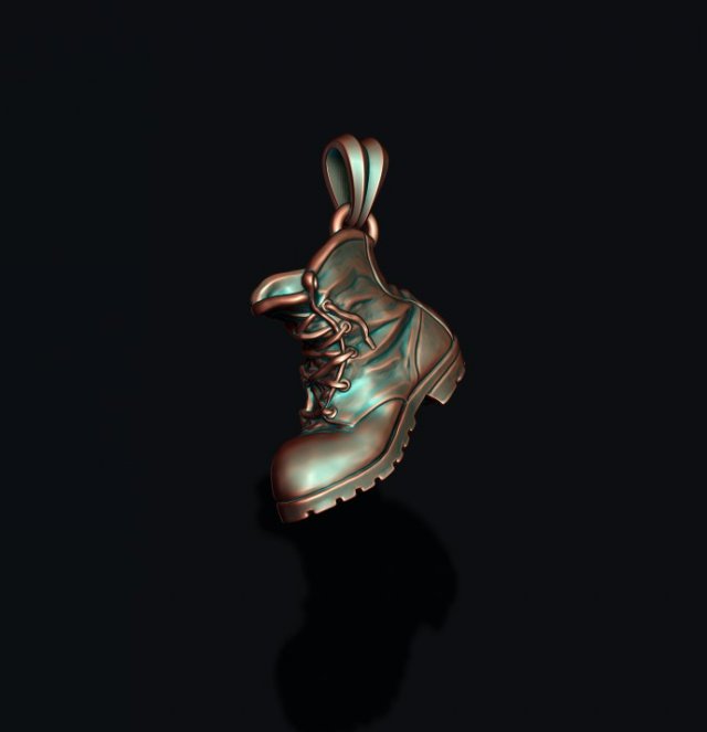 Old boot pendant Modèles 3D en vedette .c4d .max .obj .3ds .fbx .stl .blend 