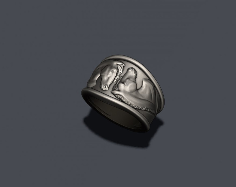 Horse ring 3D 打印模型 .c4d .max .obj .3ds .fbx .stl .blend 