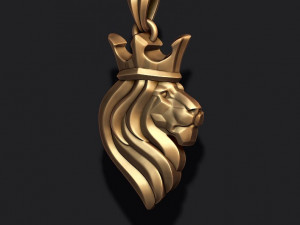 King lion crown pendant 3Dプリントモデル