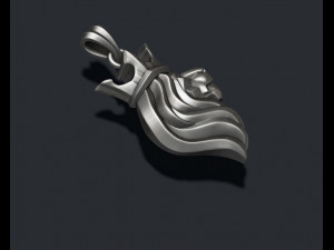 King lion crown pendant 3Dプリントモデル