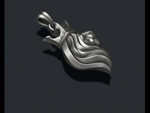 King lion crown pendant 3D Print Model