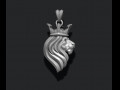 King lion crown pendant 3D Print Model