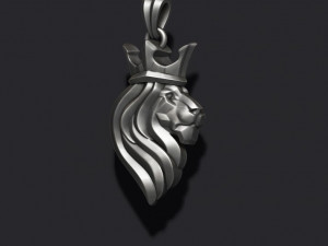 King lion crown pendant 3Dプリントモデル
