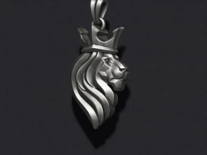 King lion crown pendant 3D Print Model