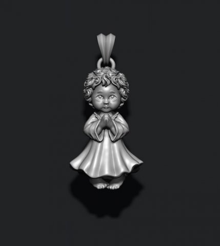 Baby pendant 3D प्रिंट मॉडल .c4d .max .obj .3ds .fbx .stl .blend 