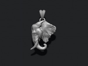 Elephant head pendant Modelo de impresión 3D