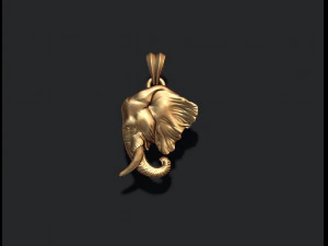 Elephant head pendant 3D Print Model