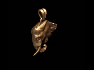 Elephant head pendant Modelo de impresión 3D