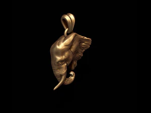 Elephant head pendant 3D Print Model