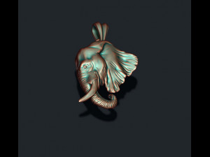 Elephant head pendant Modelo de impresión 3D