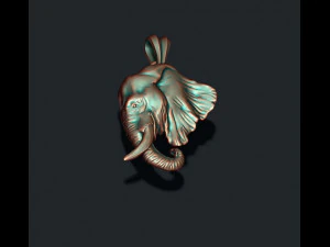 Elephant head pendant 3D Print Model