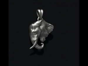 Elephant head pendant 3D Print Model