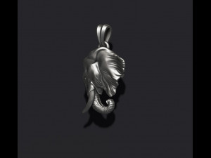 Elephant head pendant Modelo de impresión 3D
