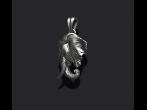 Elephant head pendant 3D Print Model