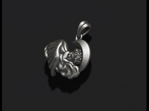 Sleeping baby angel pendant 3D Print Model