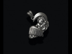 Sleeping baby angel pendant 3D Print Model