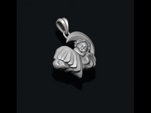 Sleeping baby angel pendant 3D Print Model