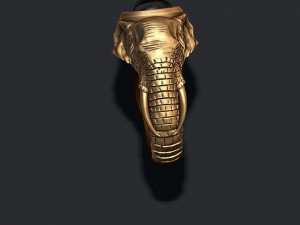 Elephant ring with gem stone 3D Print Model