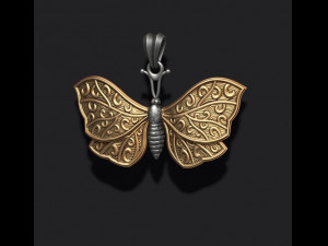 Butterfly pendant 3D Print Model
