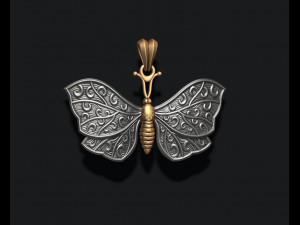Butterfly pendant Modello di stampa 3D
