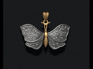 Butterfly pendant 3D Print Model