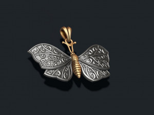 Butterfly pendant Modello di stampa 3D