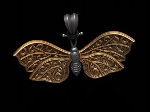 Butterfly pendant Modello di stampa 3D