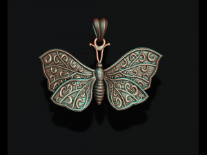 Butterfly pendant Modello di stampa 3D
