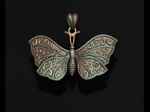 Butterfly pendant 3D Print Model