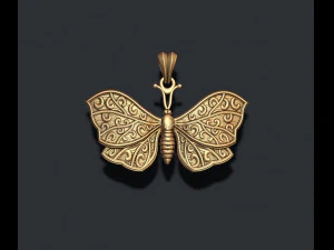 Butterfly pendant 3D Print Model
