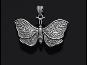 Butterfly pendant Modello di stampa 3D