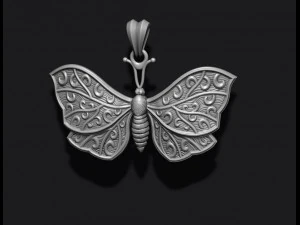 Butterfly pendant 3D Print Model
