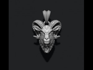 Goat head pendant Modelo de impresión 3D