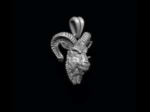 Goat head pendant 3D Print Model