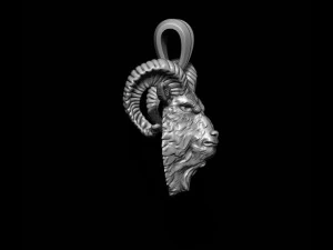 Goat head pendant 3D Print Model